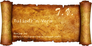 Tulipán Vera névjegykártya